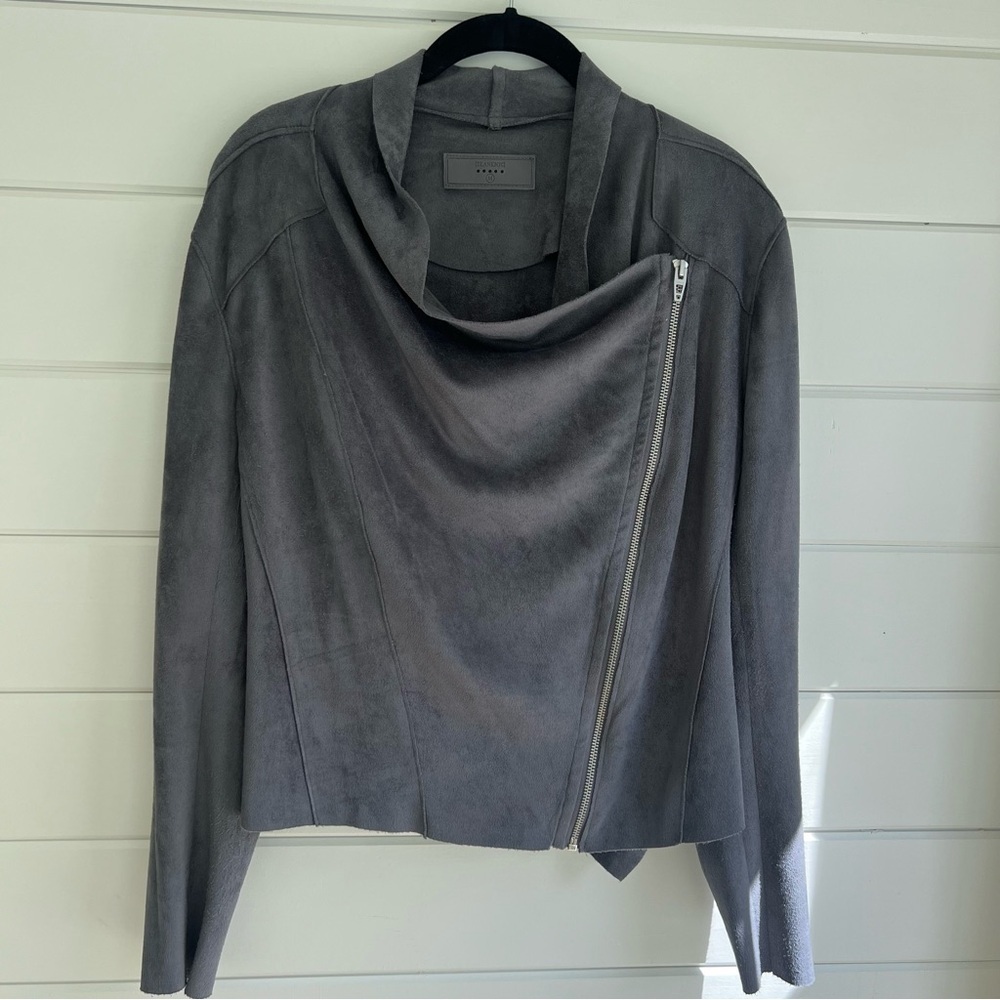 VINCE medium grey faux suede jacket